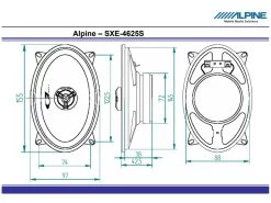 Alpine SXE-4625S - 4x6" 2-Wege Coax -Elektronik 020011028 hlz3mvdveg Al SXE4625S 01 1280x1280