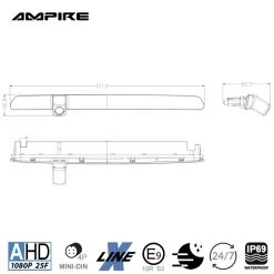 Ampire KVA-T6-H - Rückfahrkamera Für Volkswagen T6/T6.1 Mit Heckklappe -Elektronik AMPIRE Kamera AHD fuer Volkswagen T6 T6 1 mit Heckklappe KVA T6 H b 2 1280x1280