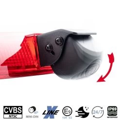 Ampire KVX-T6-F - Rückfahrkamera Für Volkswagen T5 Und T6 / T6.1 Mit Flügeltüren Bis MJ2021 -Elektronik AMPIRE Kamera CVBS fuer Volkswagen T5 und T6 T6 1 mit Fluegeltueren bis MJ2021 KVX T6 F b 2 1280x1280