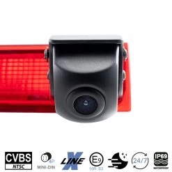 Ampire KVX-T6-F - Rückfahrkamera Für Volkswagen T5 Und T6 / T6.1 Mit Flügeltüren Bis MJ2021 -Elektronik AMPIRE Kamera CVBS fuer Volkswagen T5 und T6 T6 1 mit Fluegeltueren bis MJ2021 KVX T6 F b 4 1280x1280