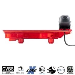 Ampire KVX-T6-F - Rückfahrkamera Für Volkswagen T5 Und T6 / T6.1 Mit Flügeltüren Bis MJ2021 -Elektronik AMPIRE Kamera CVBS fuer Volkswagen T5 und T6 T6 1 mit Fluegeltueren bis MJ2021 KVX T6 F b 5 1280x1280