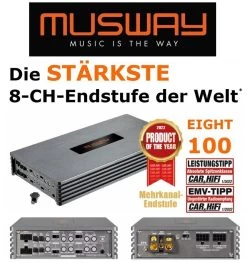 Musway Digitaler 8-Kanal Verstärker